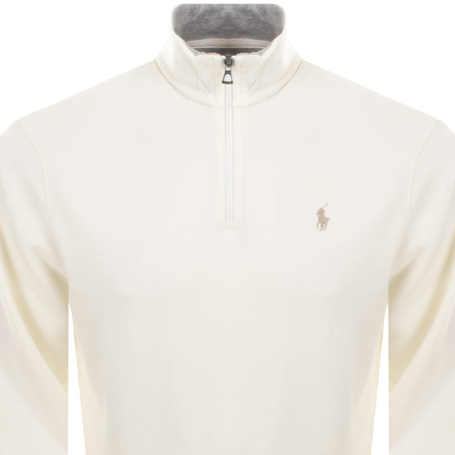 Ralph lauren beige half zip clearance